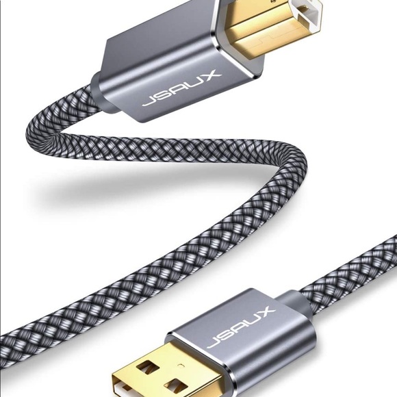 Printer Cable,JSAUX6.6FT USB Printer Cord 2.0Type A to B Male Cable Scanner Cord - Picture 2 of 7